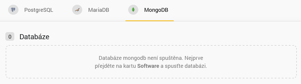 MongoDB management in the administration